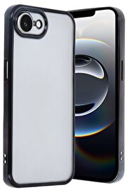 CepteToptan iPhone 16E Kılıf Lensli Silikon - Siyah - DROPX7857-1452