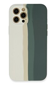CepteToptan iPhone 12 Pro Kılıf Ebruli Lansman Silikon - Beyaz-Gri - DROPX3488-7294