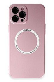 CepteToptan iPhone 12 Pro Kılıf Jack Magneticsafe Lens Silikon - Rose Gold - DROPX6422-6383