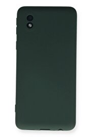 CepteToptan Samsung Galaxy A01 Core Kılıf Nano içi Kadife Silikon - Koyu Yeşil - DROPX6703-8501