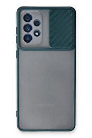 CepteToptan Samsung Galaxy A33 5G Kılıf Palm Buzlu Kamera Sürgülü Silikon - Yeşil - DROPX9883-3980