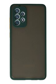 CepteToptan Samsung Galaxy A72 Kılıf Montreal Silikon Kapak - Koyu Yeşil - DROPX8811-7047