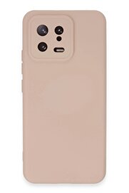 CepteToptan Xiaomi Mi 13 Kılıf Nano içi Kadife Silikon - Pudra - DROPX6772-3014