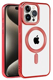 CepteToptan iPhone 14 Pro Kılıf Kronos Magsafe Kapak - Kırmızı - DROPX8562-4751