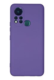 CepteToptan İnfinix Hot 11s Kılıf Nano içi Kadife Silikon - Mor - DROPX2917-2104
