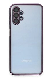 CepteToptan Samsung Galaxy A13 4G Kılıf Lensli Silikon - Mor - DROPX8237-2405