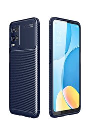 CepteToptan Oppo A54 4G Kılıf Auto Focus Karbon Kapak - Lacivert - DROPX6745-3293