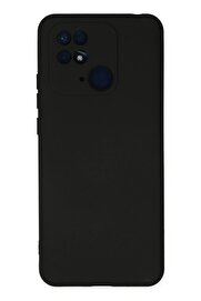 CepteToptan Xiaomi Redmi 10C Kılıf Nano içi Kadife Silikon - Siyah - DROPX8618-1967