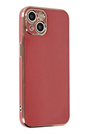 CepteToptan iPhone 14 Kılıf Volet Silikon - Kırmızı - DROPX9319-1096