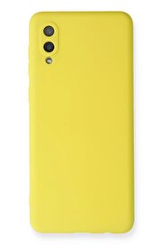 CepteToptan Samsung Galaxy A02 Kılıf Nano içi Kadife Silikon - Sarı - DROPX4419-3986