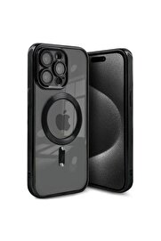CepteToptan iPhone 15 Pro Kılıf Kross Magneticsafe Kapak - Siyah - DROPX4737-4166