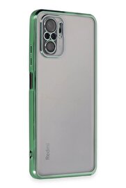CepteToptan Xiaomi Redmi Note 10 Kılıf Lensli Silikon - Yeşil - DROPX9809-8317