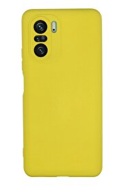 CepteToptan Xiaomi Poco F3 Kılıf Nano içi Kadife Silikon - Sarı - DROPX3321-4739
