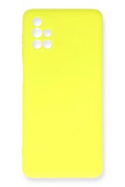 CepteToptan Samsung Galaxy M51 Kılıf Nano içi Kadife Silikon - Sarı - DROPX5157-5977