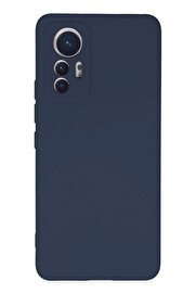 CepteToptan Xiaomi Mi 12 Lite Kılıf Nano içi Kadife Silikon - Lacivert - DROPX5082-4822