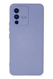 CepteToptan Vivo V23 5G Kılıf Nano içi Kadife Silikon - Lila - DROPX8973-1180