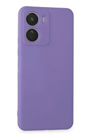 CepteToptan Vivo Y16 Kılıf First Silikon - Lila - DROPX1987-7535