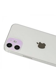 CepteToptan iPhone 12 Rainbow Kamera Lens Koruma Cam - Mor - DROPX7958-5556