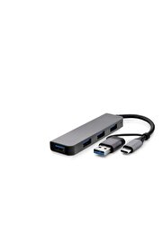 Evi̇mdeyokyok Usb Type-C 3.0 Hub 4 Port 5 Gbps Gri̇ Hdx7825