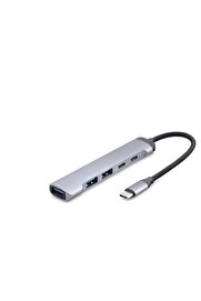 Evi̇mdeyokyok Type-C Hub 5*Usb Gri̇ Hdx7041