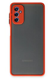 CepteToptan Samsung Galaxy M52 5G Kılıf Montreal Silikon Kapak - Kırmızı - DROPX2274-2375
