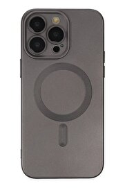 CepteToptan iPhone 13 Pro Kılıf Moshi Lens Magneticsafe Silikon - Füme - DROPX3730-9054