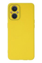 CepteToptan Oppo Reno 7 Lite Kılıf Lansman Glass Kapak - Sarı - DROPX2167-9237