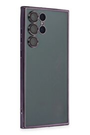 CepteToptan Samsung Galaxy S22 Ultra Kılıf Lensli Silikon - Mor - DROPX6901-8000