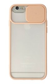 CepteToptan iPhone 6 Kılıf Palm Buzlu Kamera Sürgülü Silikon - Pembe - DROPX8645-8727