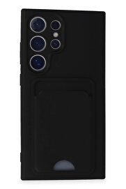 CepteToptan Samsung Galaxy S24 Ultra Kılıf Kelvin Kartvizitli Silikon - Siyah - DROPX9930-5009