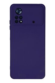 CepteToptan Xiaomi Poco X4 Pro 5G Kılıf Nano içi Kadife Silikon - Mor - DROPX2203-5851