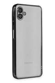 CepteToptan Samsung Galaxy A04 Kılıf Lensli Silikon - Siyah - DROPX1406-5404