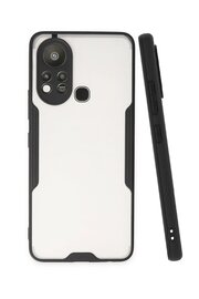 CepteToptan İnfinix Hot 11s Kılıf Platin Silikon - Siyah - DROPX3698-3682