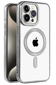 CepteToptan iPhone 15 Pro Kılıf Kronos Magsafe Kapak - Titanyum Gri - DROPX2724-9586