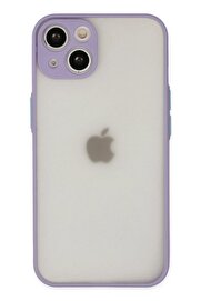 CepteToptan iPhone 14 Kılıf Montreal Silikon Kapak - Mor - DROPX5363-5916