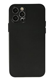 CepteToptan iPhone 12 Pro Max Kılıf Silikon - Siyah - DROPX7214-3076
