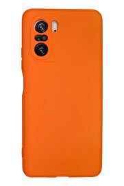 CepteToptan Xiaomi Poco F3 Kılıf Nano içi Kadife Silikon - Turuncu - DROPX4298-6590