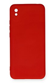 CepteToptan Xiaomi Redmi 9A Kılıf Nano içi Kadife Silikon - Kırmızı - DROPX3214-4697