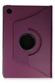 CepteToptan Samsung Galaxy Tab A9 Plus Kılıf 360 Tablet Deri Kılıf - Mürdüm - DROPX3930-1910