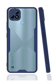CepteToptan Realme C21 Kılıf Platin Silikon - Lacivert - DROPX5304-6222