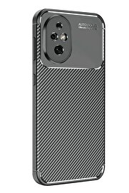 CepteToptan Honor 200 Kılıf Auto Focus Karbon Kapak - Siyah - DROPX7821-4423