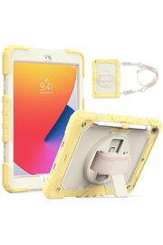 CepteToptan iPad 10.2 (7.nesil) Kılıf Strap New Tablet Kapak - Sarı - DROPX6941-7675
