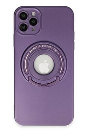 CepteToptan iPhone 12 Pro Kılıf Lukka Magneticsafe Kapak - Derin Mor - DROPX9229-3151