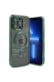 CepteToptan iPhone 15 Pro Max Kılıf Kross Magneticsafe Kapak - Koyu Yeşil - DROPX2604-1377