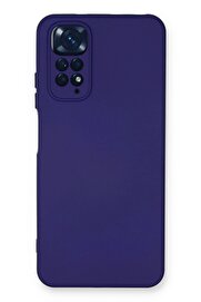 CepteToptan Xiaomi Redmi Note 11 Kılıf Nano içi Kadife Silikon - Mor - DROPX7257-2745