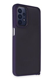 CepteToptan Samsung Galaxy A23 4G Kılıf Elegant Kapak - Derin Mor - DROPX2646-7780