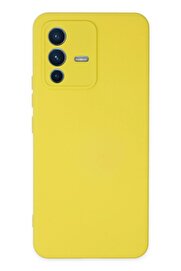 CepteToptan Vivo V23 5G Kılıf Nano içi Kadife Silikon - Sarı - DROPX2921-6189