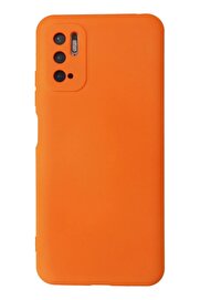 CepteToptan Xiaomi Redmi Note 10 5G Kılıf Nano içi Kadife Silikon - Turuncu - DROPX9539-8119