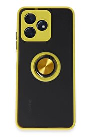 CepteToptan Realme C53 Kılıf Montreal Yüzüklü Silikon Kapak - Sarı - DROPX7941-6402