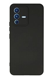 CepteToptan Vivo V23 5G Kılıf Nano içi Kadife Silikon - Siyah - DROPX7994-4809